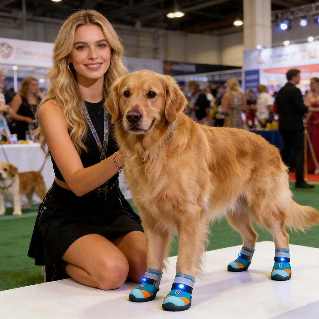 Zapatos transpirables para mascotas antideslizantes LED