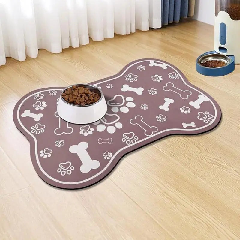 Alfombrilla Impermeable y Absorbente para Comederos de Perros y Gatos