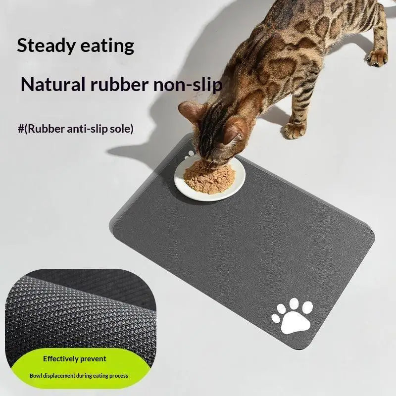 Alfombrilla Impermeable y Absorbente para Comederos de Perros y Gatos