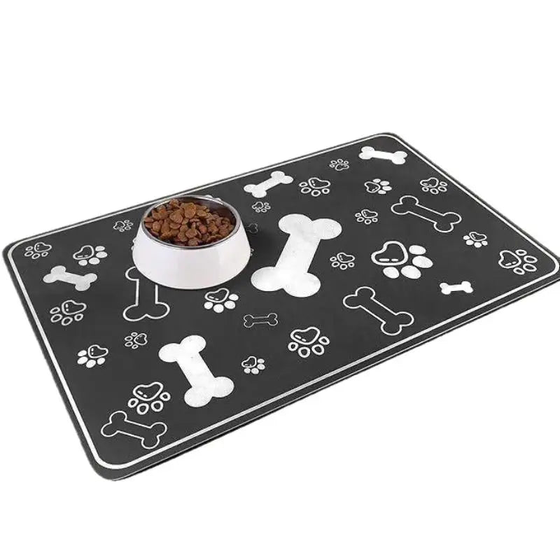 Alfombrilla Impermeable y Absorbente para Comederos de Perros y Gatos