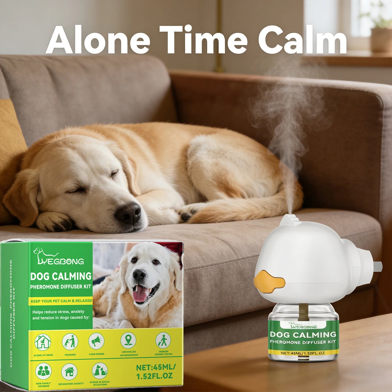 Kit Difusor de Feromonas Calmantes para Perros 45ml