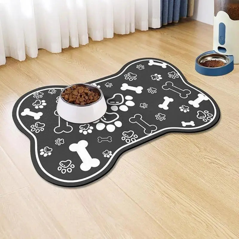 Alfombrilla Impermeable y Absorbente para Comederos de Perros y Gatos